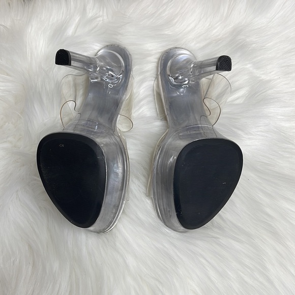 ❗️SOLD❗️ELLIE- CLEAR DANCER OR STRIPPER STILETTOS SIZE 7 - Picture 7 of 8